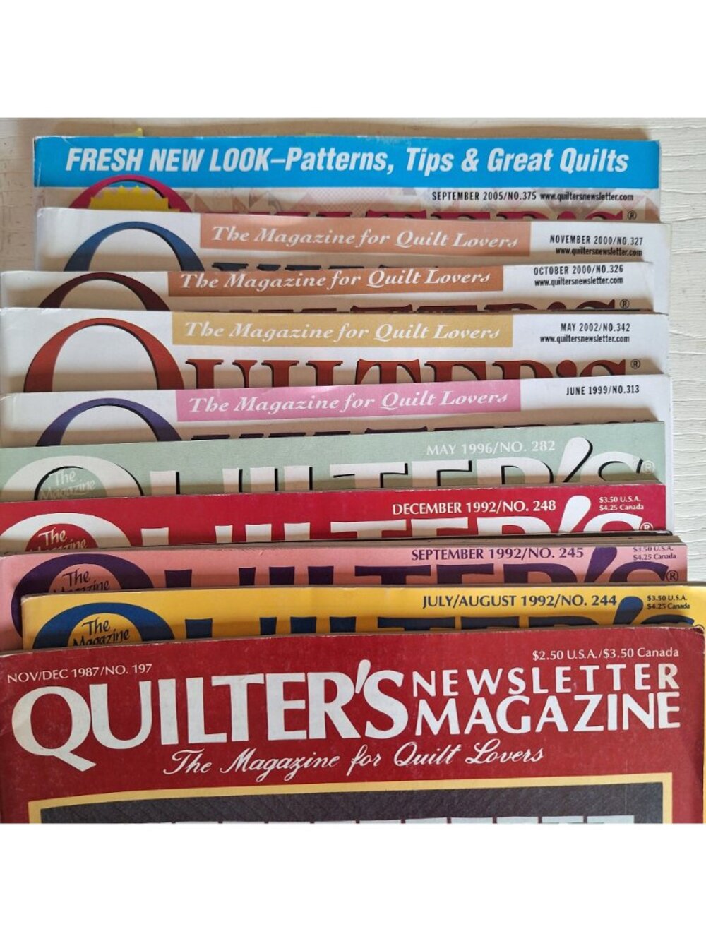 Quilters Newsletter Magazines 1987-2005 10 Vintage Issues Mostly 90s - Picture 5 of 9